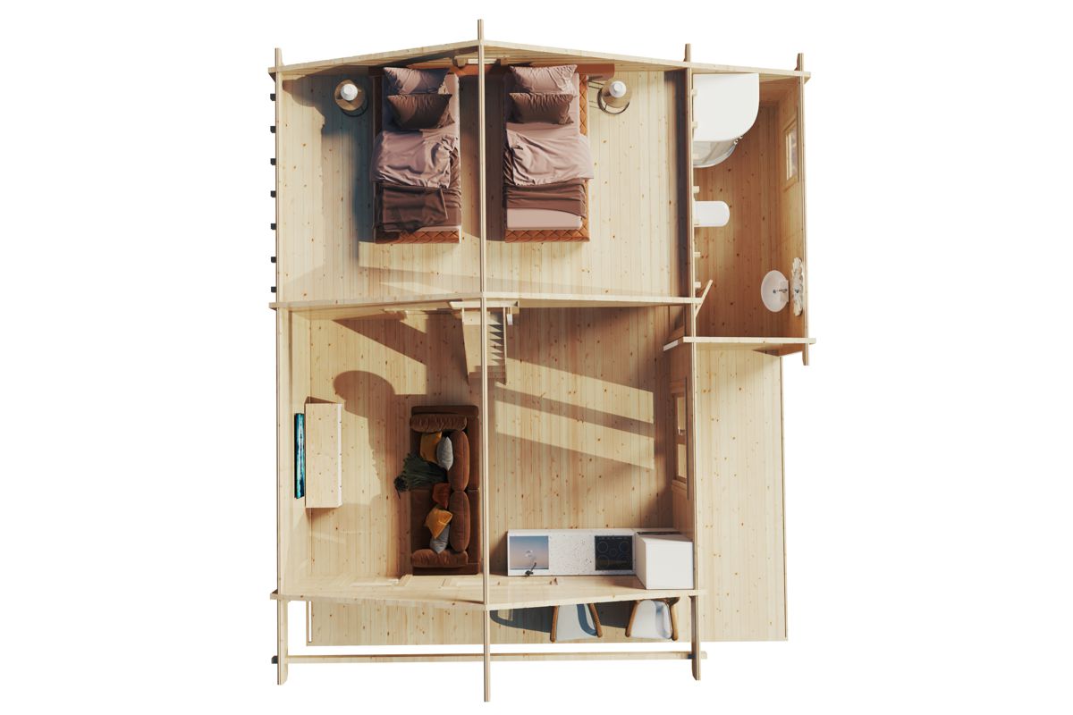 Puitmaja “Dallas” | G0314 pealtvaade Puitmaja