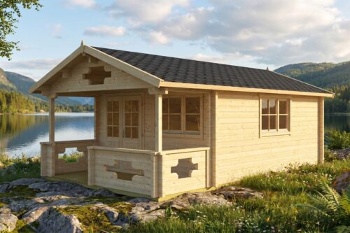 Saunamaja 19m² / 4,1 x 6,9 m / 70mm