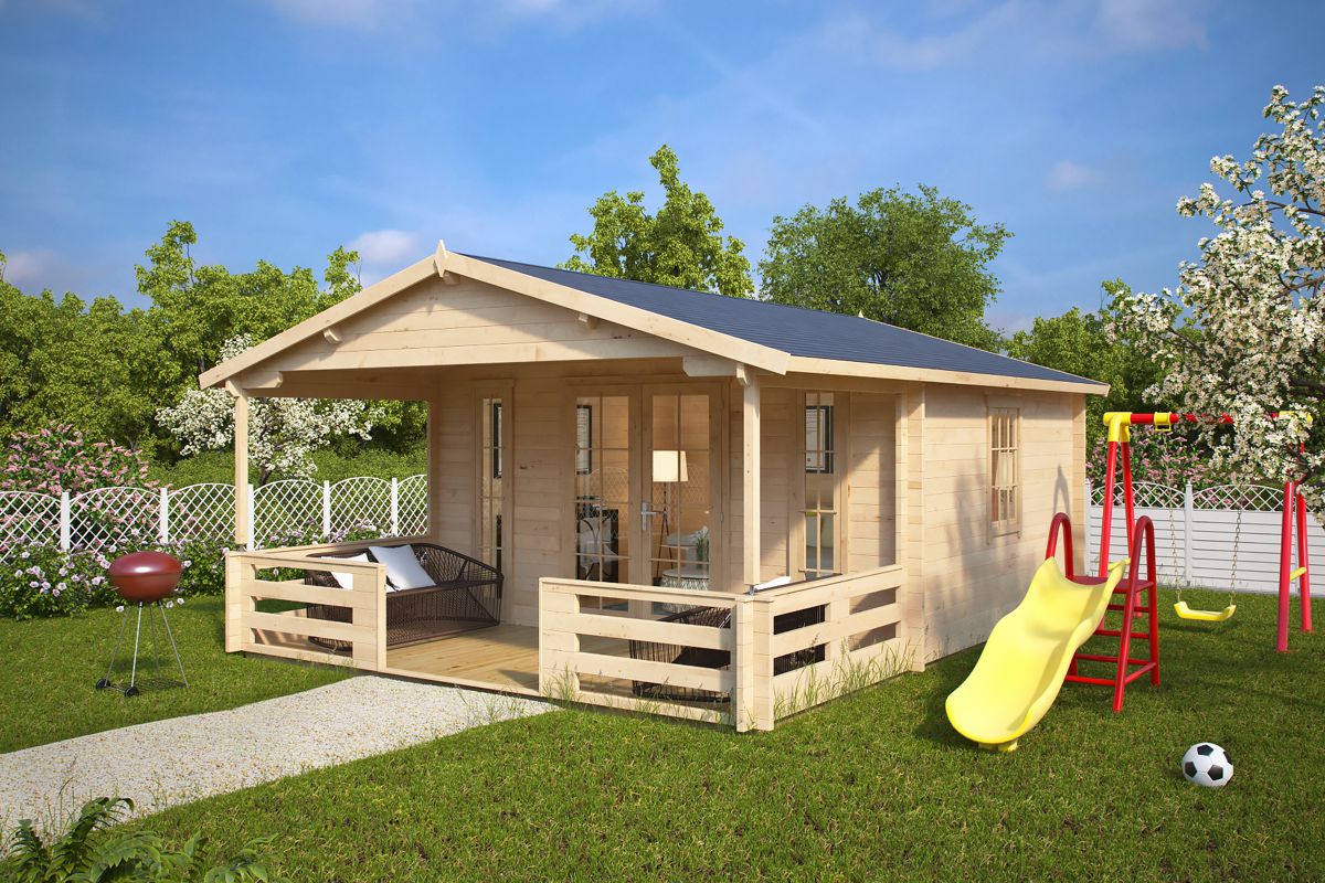 Aiamaja terrassiga Henry 15m² / 44mm / 4×6 | G0103 Aiamaja terrassiga 15m² / 44mm / 4×6