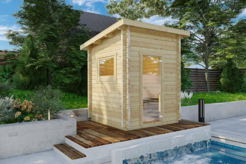 Välisaun “Simply Sauna 2” 70 mm/ 2 x 2 m